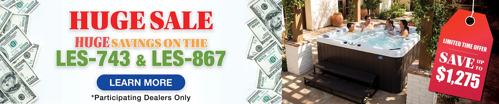 Calspas hot tub being used in a family setting - Middle Island